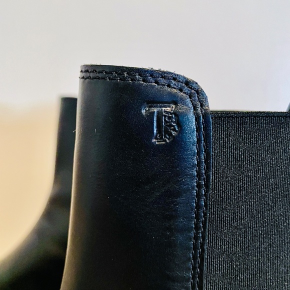 Tod's Black Leather Brogue Detail Boots Men's 7 - Picture 9 of 16